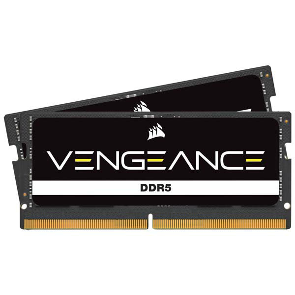 Corsair VENGEANCE 32GB(16GBx2) DDR5 4800MHz(PC5-38400) SODIMM Unbuffered 40-40-40-77 Black PCB 1.1VbCMSX32GX5M2A4800C40