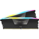 Corsair VENGEANCE RGB DDR5 64GB(32GBx2) DDR5 6000MHz(PC5-48000) UDIMM 40-40-40-77 XMP 3.0 1.35V ブラック｜CMH64GX5M2B6000C40