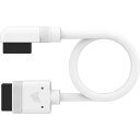 Corsair iCUE LINK Cable, 2x 200mm with Straight/Slim 90° connectors, White iCUE LINK対応デバイスを接続する 片側90度コネクタ採用ケーブル ホワイト|CL-9011131-WW