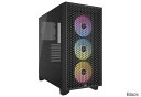 Corsair 3000D RGB Tempered Glass Black ミドルタワー型PCケースミドルタワー型PCケース ブラック｜CC-9011255-WW