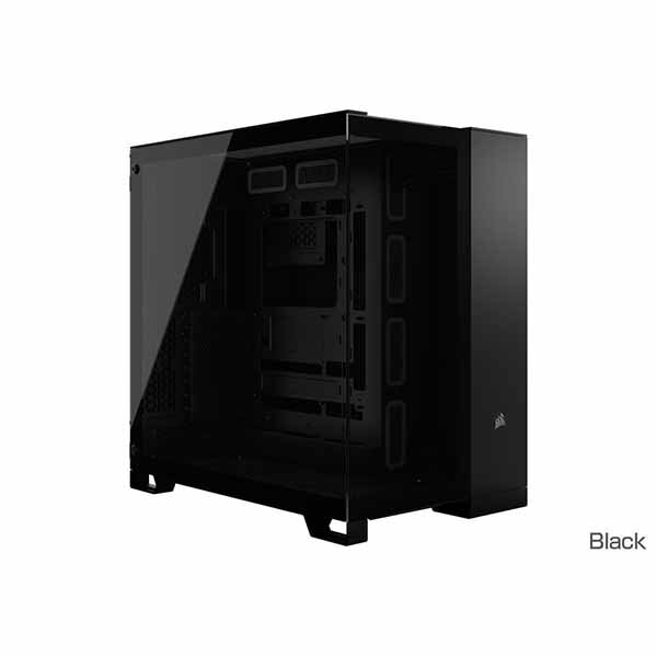 Corsair 6500X Tempered Glass Mid-Tower Black ピラーレスデザインのミドルタワー型PCケース ブラック｜CC-9011257-WW