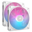 Corsair iCUE LINK RX140 RGB White,140mm PWM Fans Starter Kit 140mm スターターキット ホワイト...