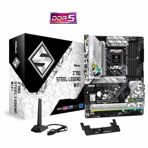 ASRock Z790 Steel Legend WiFi 13th Gen & 12th Gen Intel Core Processors DDR5 ATXマザーボード