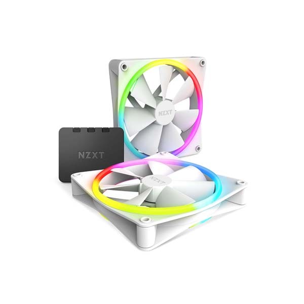 Rakuten - 【訳あり】【アウトレット特価・新品】NZXT F140 RGB DUO TWIN PACK & RGB Controller [White] 140mmファン 2個パッケージ ホワイト｜RF-D14DF-W1