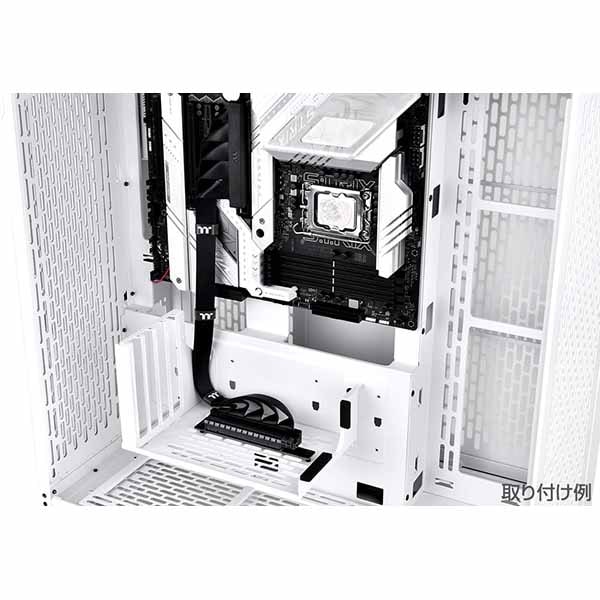Thermaltake PCI-E 4.0 Dual 90 Degree Riser Cable 400mm Black PCI-E 4.0�б��Υ饤���������֥� �֥�å���AC-077-CO1OTN-C1
