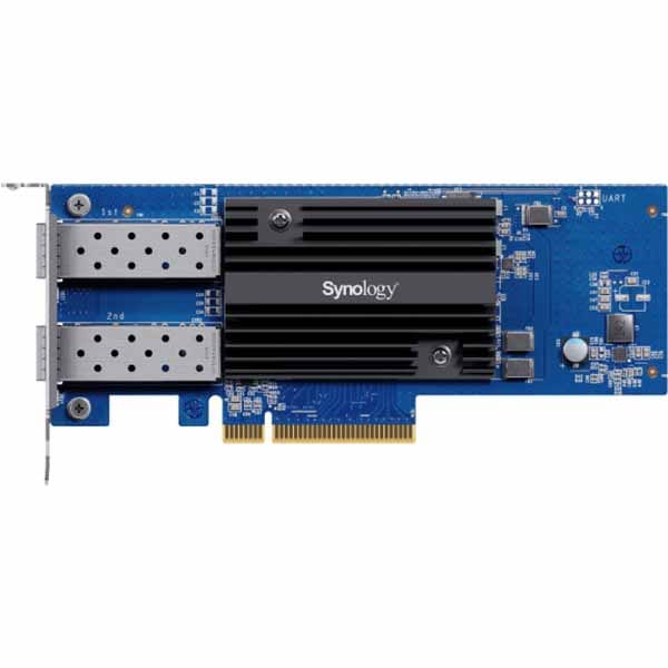 Synology Dual Port 10GbE SFP+ supports SR/LR and DAC Synologyシステム用デュアルポート 10GbE SFP+ アドインカード｜E10G30-F2