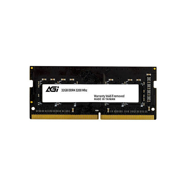 AGI 32GBx1 DDR4-3200MHz (PC4-25600) SODIMM 22-22-22-52 1.2V｜AGI320032SD138-ST