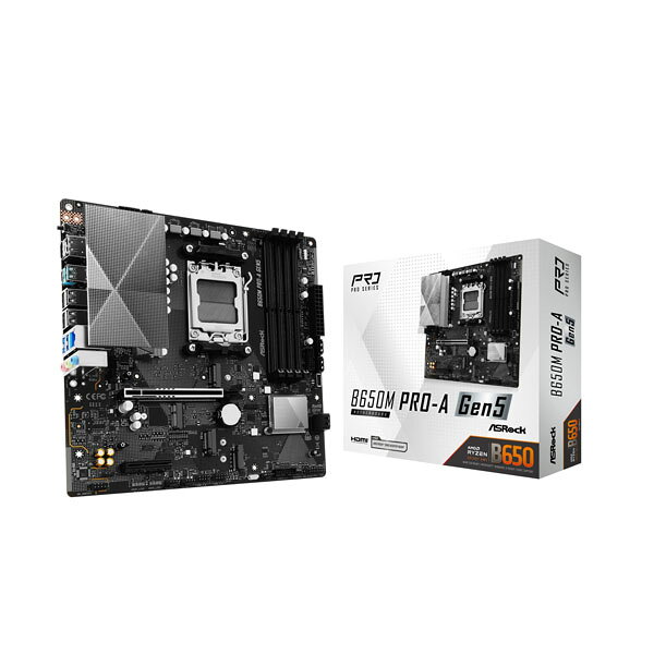 ASRock B650M Pro-A Gen5 Micro-ATXマザーボード｜B650M Pro-A Gen5