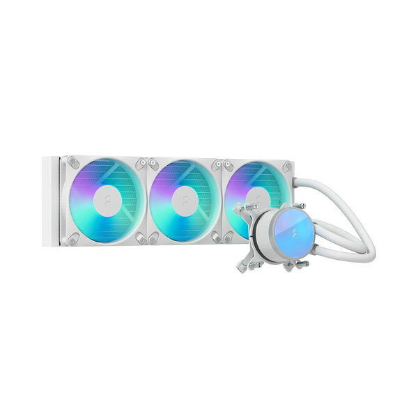 Fractal Design Radius 360 RGB White 簡易水冷クーラー 120mm ARGB LEDファン×3 ホワイト｜FD-W-RA1-3603