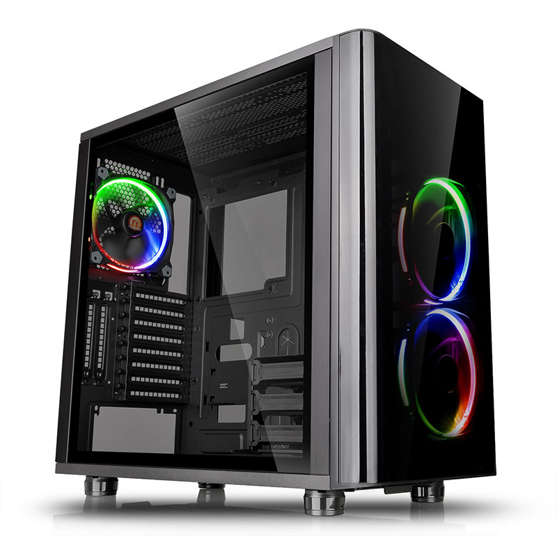 Thermaltake VIEW 31 TG RGB 強化ガラスパネル搭載ミドルタワー型PCケース｜CA-1H8-00M1WN-01