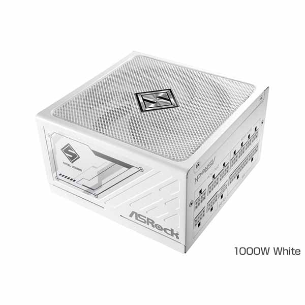 ASRock Steel Legend 1000w White 80PLUS ・Cybenetics PLATINUM認証取得 ATX3.1/PCIe5.1対応 電源ユニット｜SL-1000GW