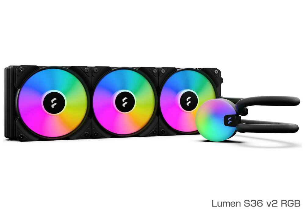Fractal Design Lumen S36 v2 RGB 水冷一体型CPUクーラー 120mmファン×3｜FD-W-L1-S3612