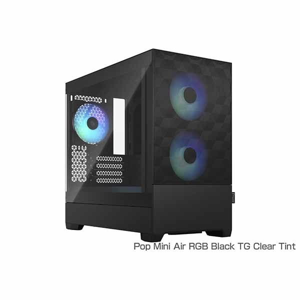 Fractal Design Pop Mini Air RGB Black TG Clear Tint ミニタワー型PCケース ブラック｜FD-C-POR1M-06