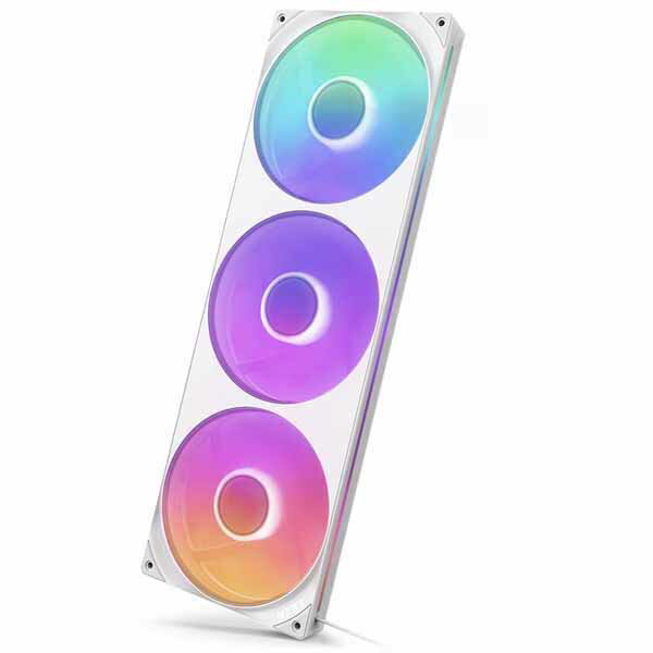 Rakuten - NZXT F420RGB Core Fan (Single Frame) - White シングルフレームRGBファンユニット ホワイト｜RF-U42HF-W1