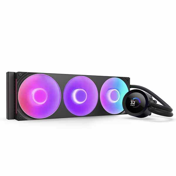 NZXT Kraken Plus 360 RGB v2(Black) 360mm AIO液体クーラー 1.54インチLCD付き ブラック｜RL-KR360-B2