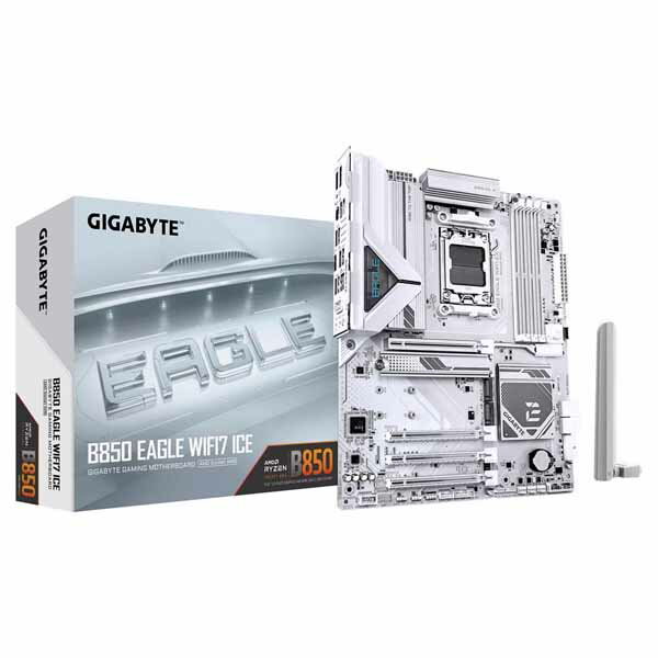 GIGABYTE B850 EAGLE WIFI7 ICE AMD B850搭載マザーボード ホワイト｜B850 EAGLE WF7 ICE