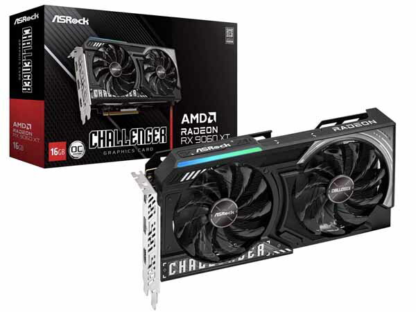 樂天商城 - ASRock Radeon RX 9060XT Challenger 16G OC グラフィックボード｜RX9060XT CL 16GO