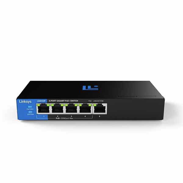 樂天商城 - Linksys LGS105P-AH LINKSYS 5-PORT GIGABIT UNMANAGED PoE+ SWITCH ギガビット対応5ポートPoE+スイッチングハブ｜LGS105P-AH
