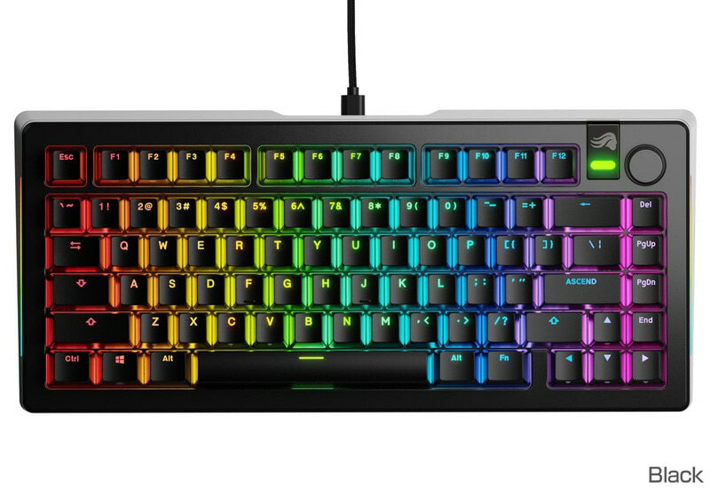 Rakuten - Glorious GMMK 3 PRO 75% Prebuilt Wired Black - US コンパクトキーボード ブラック｜GLO-KB-GMMK3-PRO-75-PB-FOX-W-BLK-US