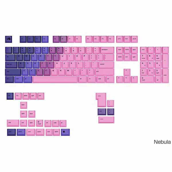 Glorious GPBT Gradient Keycaps - Nebula - US - Retail グラデーションカラーのキーキャップセット ..