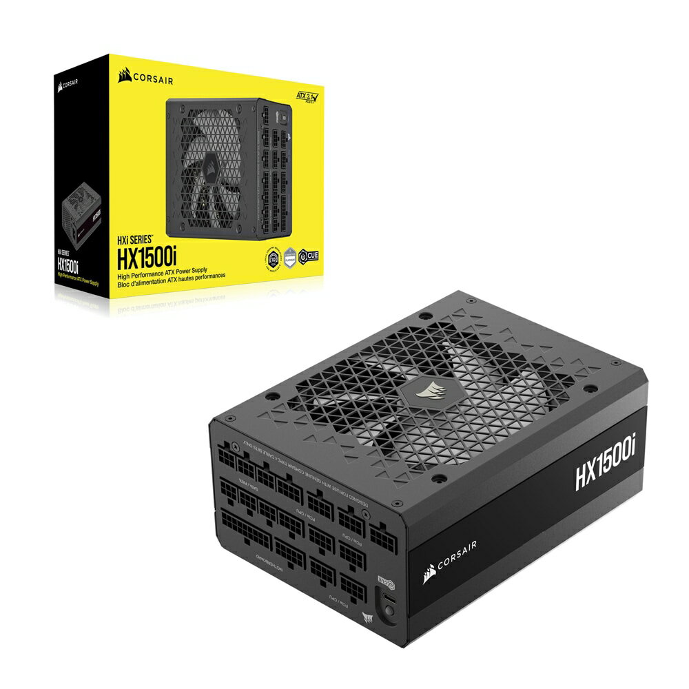 樂天商城 - Corsair HX1500i 2025 フルモジュラー PC電源ユニット 1500W ブラック｜CP-9020309-JP