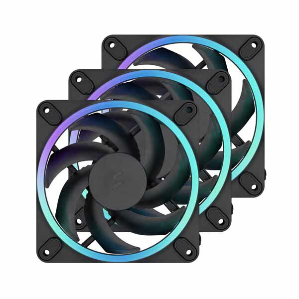 Rakuten - Fractal Design Momentum 12 RGB 3-pack Black 120mm PCケースファン 3個パック ブラック｜FD-F-MR1-1203