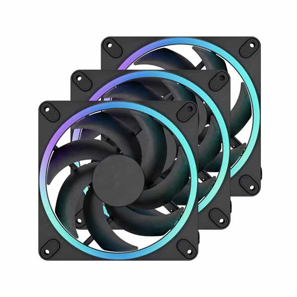 樂天商城 - Fractal Design Momentum 14 RGB 3-pack Black 140mm PCケースファン3個パック ブラック｜FD-F-MR1-1403