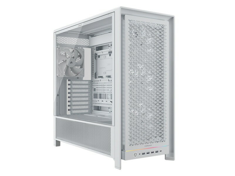 Corsair FRAME 5000D RS モジュール式 ハイエアフロー ミドルタワー型PCケース ホワイト｜CC-9011308-WW