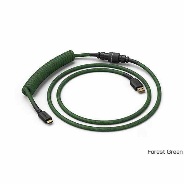 Rakuten - Glorious Coiled Cable - Forest Green キーボード用USBコイルケーブル フォレストグリーン｜GLO-CBL-COIL-FG