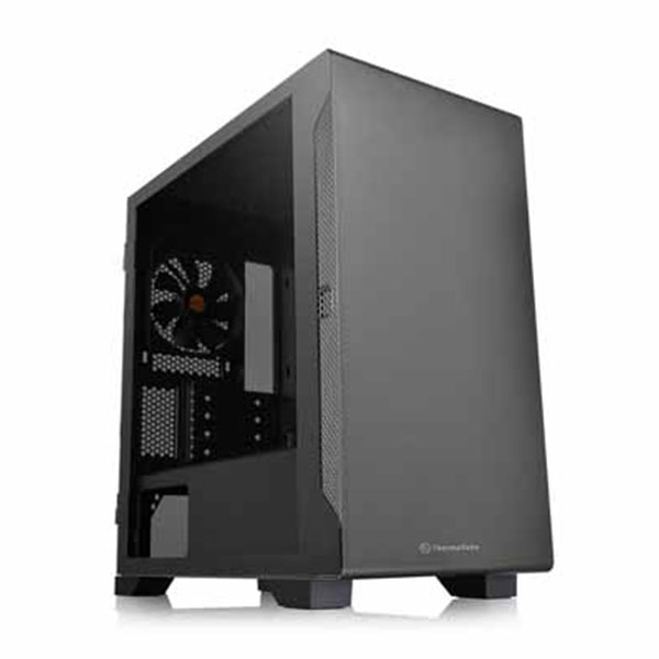 【訳あり】【アウトレット特価 新品】Thermaltake S100 TG ミニタワー型PCケース ブラック｜CA-1Q9-00S1WN-00