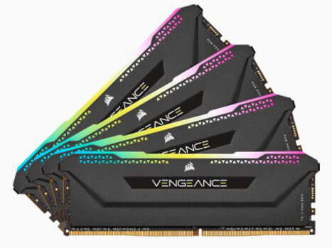 Corsair 32GB(4x8GB) DDR4 3600MHz(PC4-28800) DIMM VENGEANCE RGB PRO SL Black for Intel｜CMH32GX4M4D3600C18