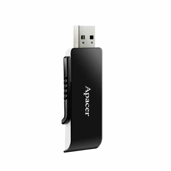 Apacer USB3.1 Gen1 AH350 64GB Flash Drive ブラック RP｜AP64GAH350B-1