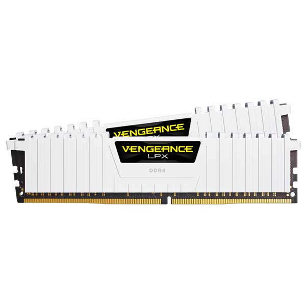 Corsair 32GB(16GBx2) DDR4 3200MHz (PC4-25600) 16-20-20-38 DIMM Unbuffered XMP 2.0 VENGEANCE LPX ホワイト 1.35V｜CMK32GX4M2E3200C16W