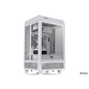 Thermaltake The Tower 100 Snow Edition 3面強化ガラスパネル ミニタワー型PCケース ホワイト｜CA-1R3-00S6WN-00