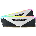 Corsair 16GB(8GBx2) DDR4 3200MHz (PC4-25600) 16-20-20-38 UDIMM VENGEANCE RGB RT ホワイト 1.35V for AMD Ryzen|CMN16GX4M2Z3200C16W(2)