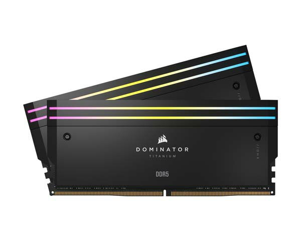 Corsair DOMINATOR TITANIUM 96GB(48GBx2) DDR5 6600MHz(PC5-52800) UDIMM 32-39-39-76 1.4V ブラック｜CMP96GX5M2B6600C32