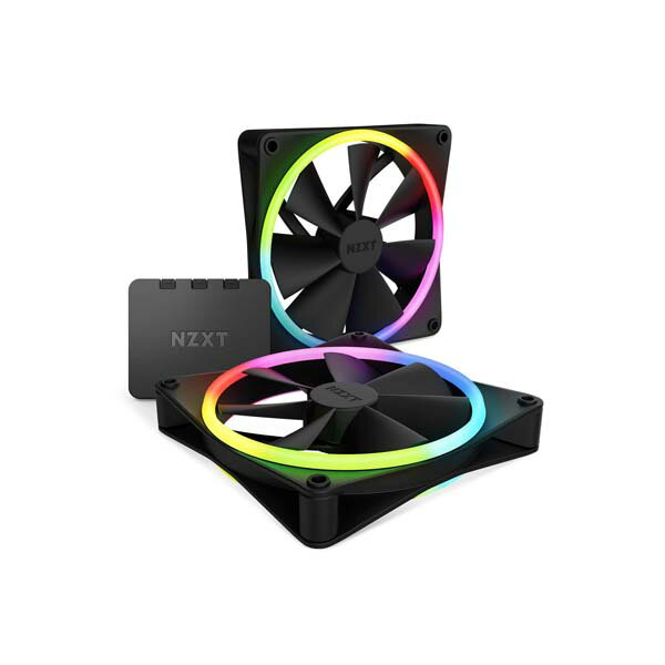 Rakuten - 【訳あり】【アウトレット特価・新品】NZXT F140 RGB DUO TWIN PACK & RGB Controller [Black] 140mmファン 2個パッケージ ブラック｜RF-D14DF-B1