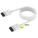 Corsair iCUE LINK Cable, 1x 600mm with Straight connectors, White iCUE LINK対応デバイスを接続するストレートケーブル ホワイト|CL-9011127-WW