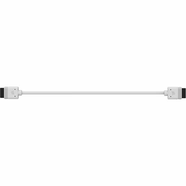 Corsair iCUE LINK Cable 2x 200mm with Straight connectors White iCUE LINK対応デバイスを接続するストレートケーブル ホワイト｜CL-9011128-WW