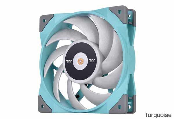 【訳あり】【アウトレット特価・新品】Thermaltake TOUGHFAN 12 Turquoise 高静圧PWMファン 120mm ターコイズブルー｜CL-F117-PL12TQ-A