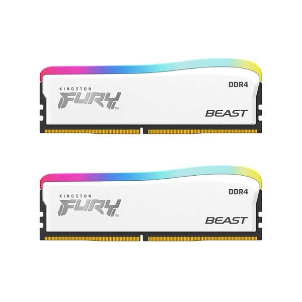 Kingston 16GB(8GBx2) DDR4 3600MHz(PC4-28800) CL17 DIMM FURY Beast White RGB Special Edition zCgbKF436C17BWAK2/16