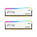 Kingston 32GB(16GBx2) DDR4 3600MHz(PC4-28800) CL18 DIMM FURY Beast White RGB Special Edition ホワイト｜KF436C18BWAK2/32