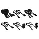 Corsair Premium Individually Sleeved Type-5 PSU Cables Pro Kit Black スリーブケーブルセット ブラック|CP-8920292(2)