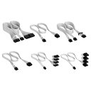 Corsair Premium Individually Sleeved Type-5 PSU Cables Pro Kit White スリーブケーブルセット...
