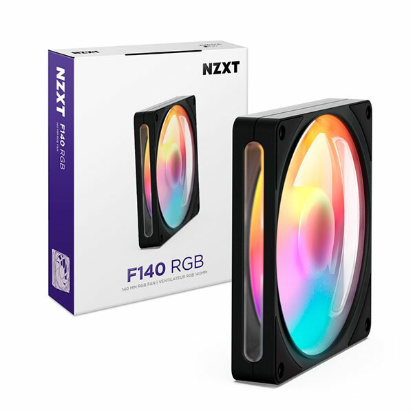 樂天商城 - NZXT F140 RGB v2 Black ケースファン 140mm×1 ブラック｜RF-R214S-BF