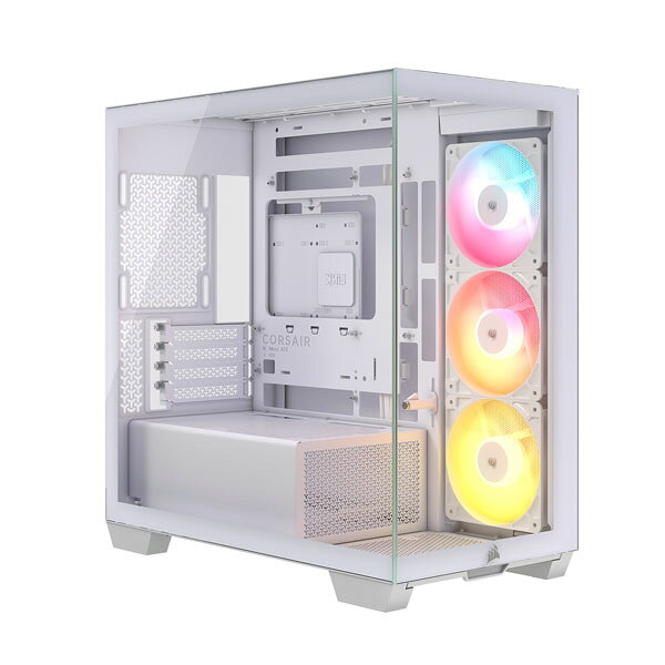 Corsair 2800X RS-R ARGB Micro-ATX White ミドルタワー型PCケース ARGBファン3基付き ホワイト｜CC-9011348-WW
