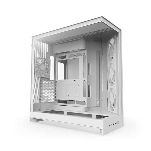 NZXT H9 Flow RGB (2025) - White 大型デュアルチャンバー構造採用 ミドルタワーATXエアフローケース ホワイト｜CM-H92FW-R1