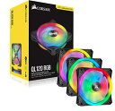 Corsair iCUE QL120 RGB 120mm PWM Triple Fan Kit with Lighting Node CORE120mmファン コントローラー付属モデル｜CO-9050098-WW