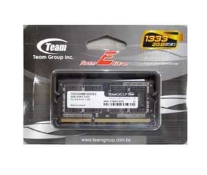 Team 2GB DDR3 1333Mhz(PC3-10600) ELITE SO DIMMTSD32048M1333C9-E