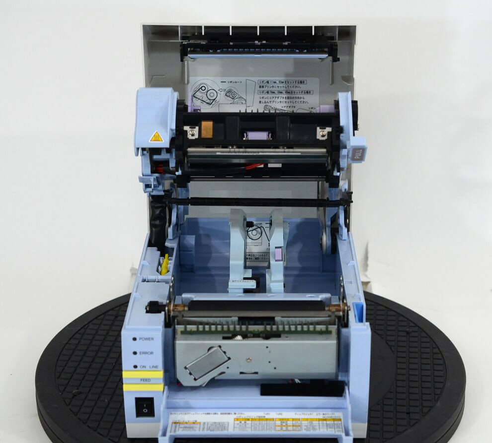 【中古・カッター付き】SATO オートカッター 感熱方式 ／ 熱転写方式 兼用 ラベル プリンター L'esprit(レスプリ) R412V-ex STD LAN USB シリアル 30日保証 送料無料